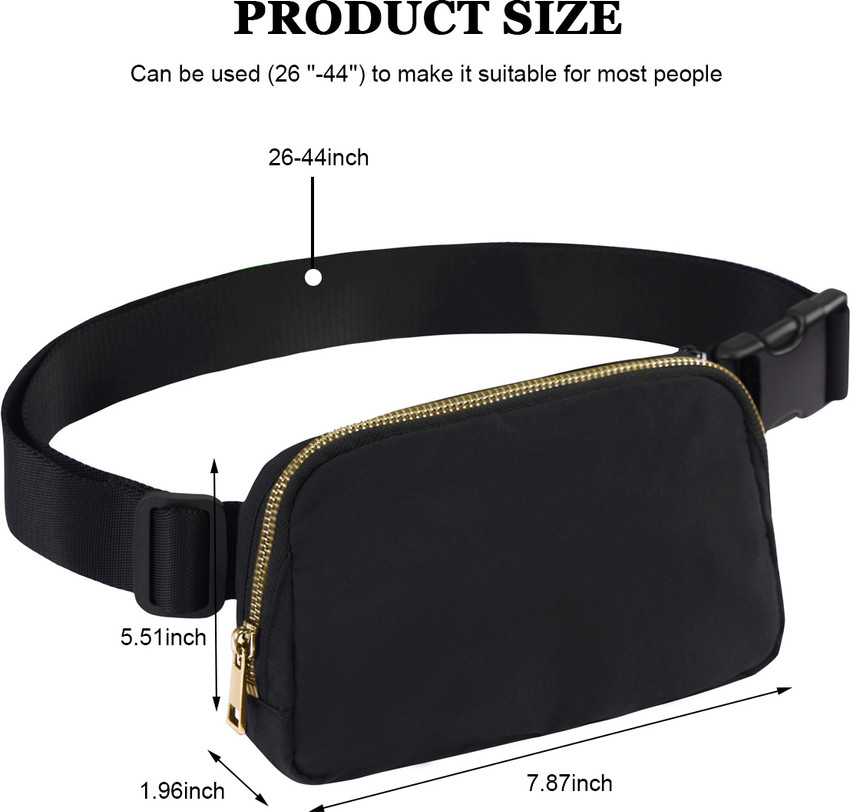 PALAY Waist Bag for Men Women with Adjustable Strap Waterproof Chest Bag Large Waist bag fanny bag Black Price in India Flipkart