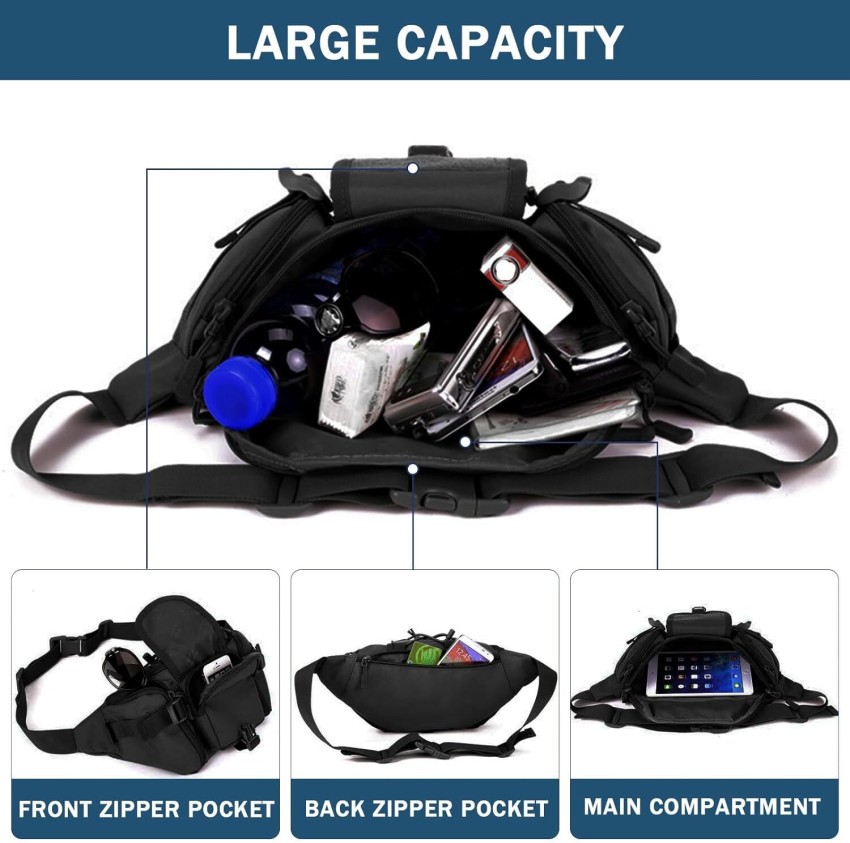 Waist Belt Bag, Wear Resistant Adjustable Multi Pocket Waist Pouch Bag for  Outdoor : : Sports & Outdoors