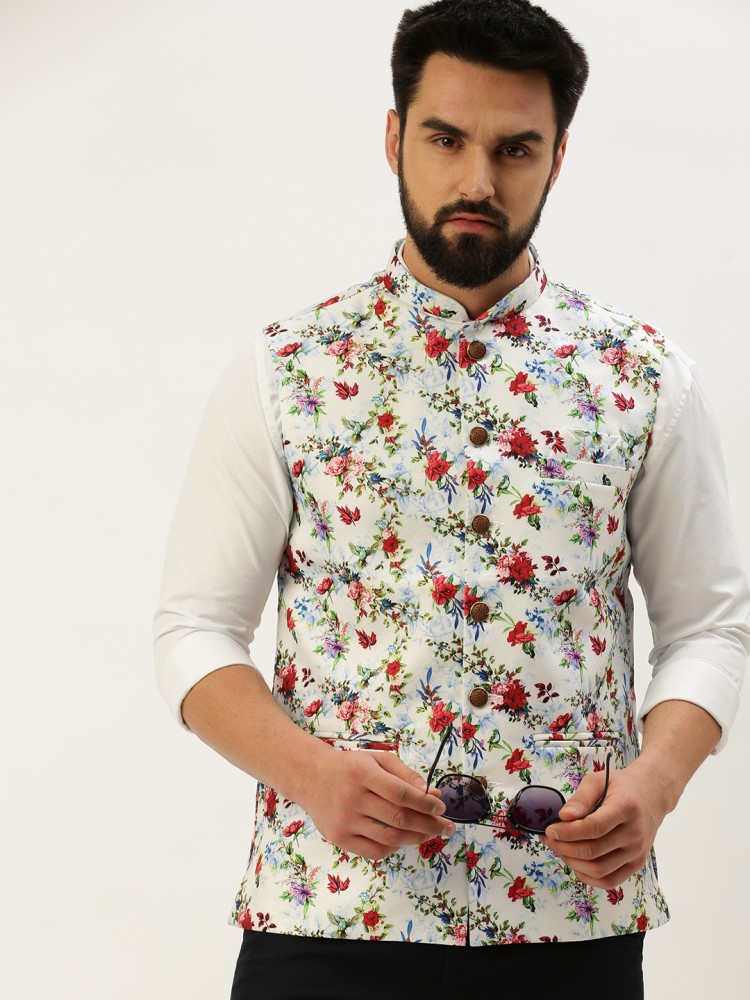 Floral waistcoat 2024 for mens