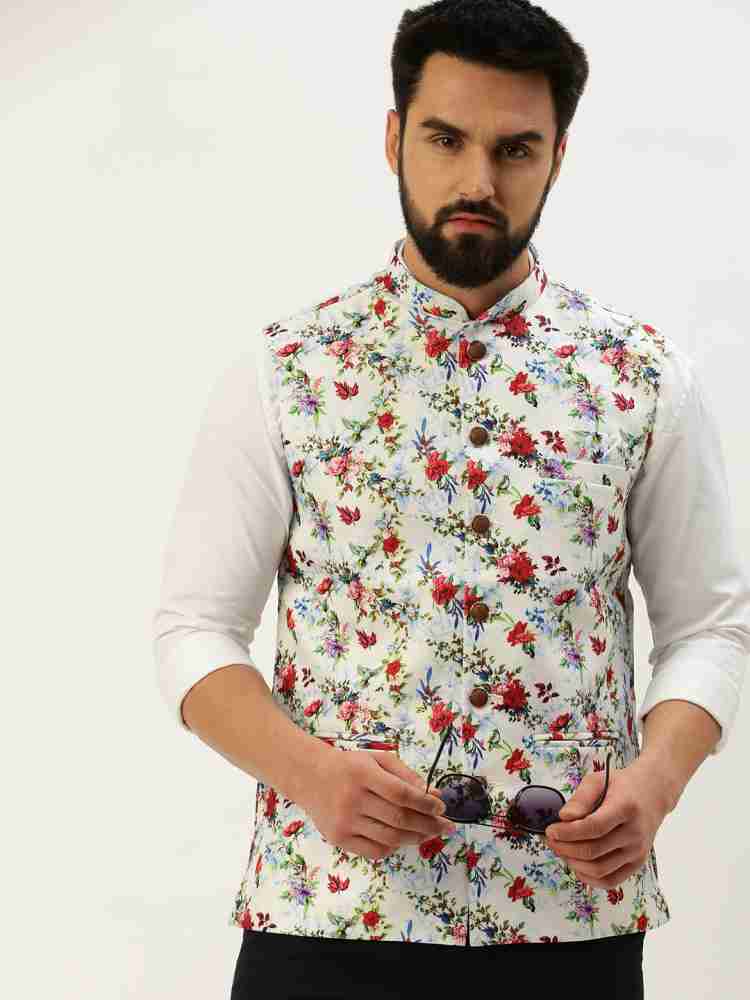 Mens printed outlet waistcoat