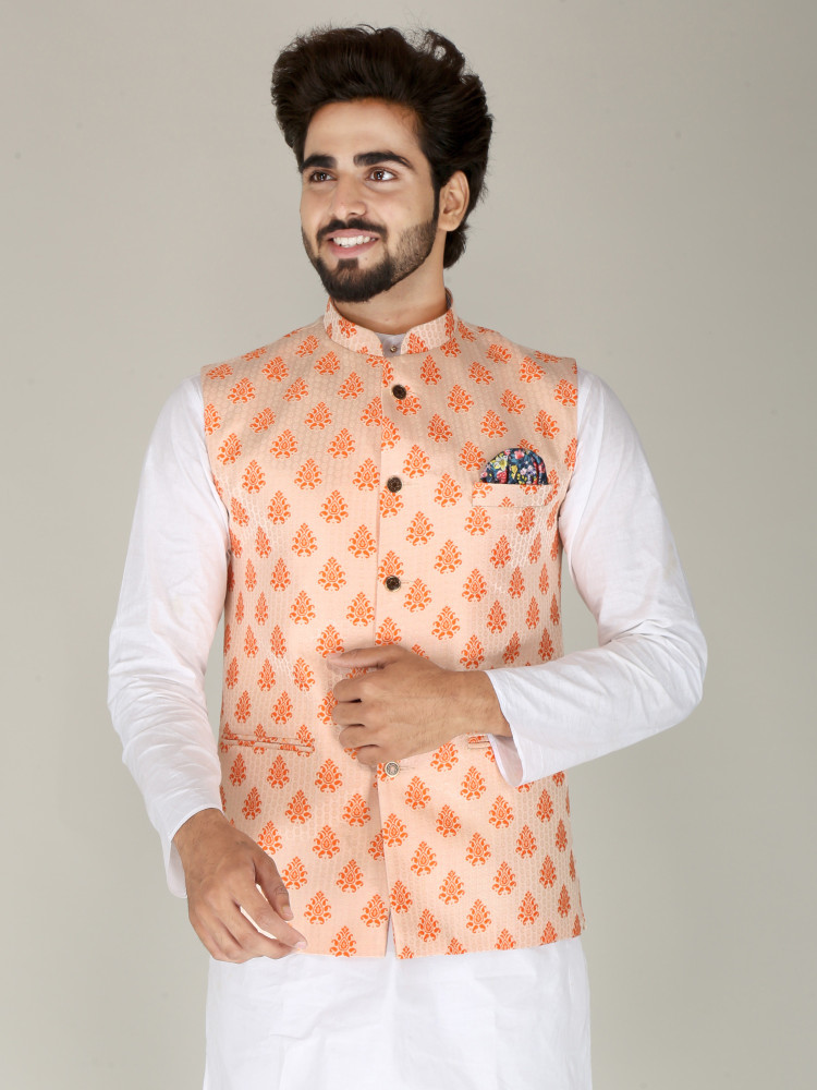 Elephant print clearance nehru jacket