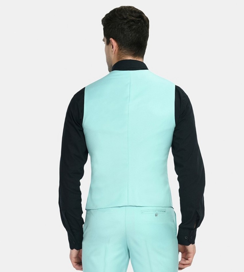 Mens top teal waistcoat