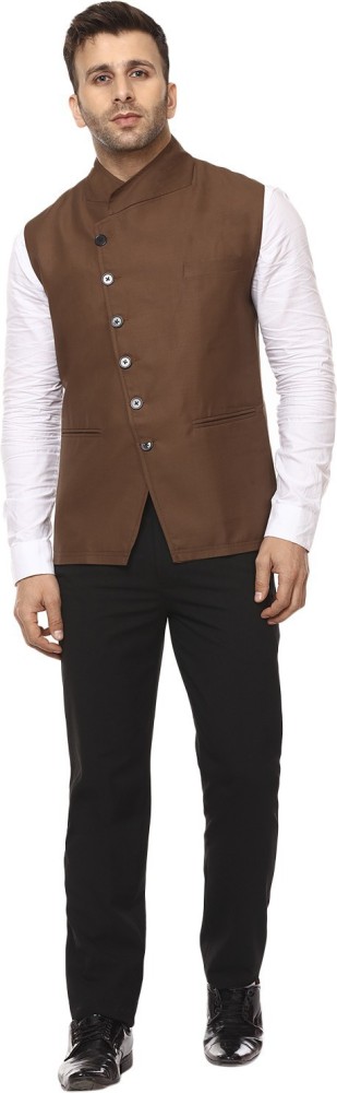 Cenizas solid sale men's waistcoat