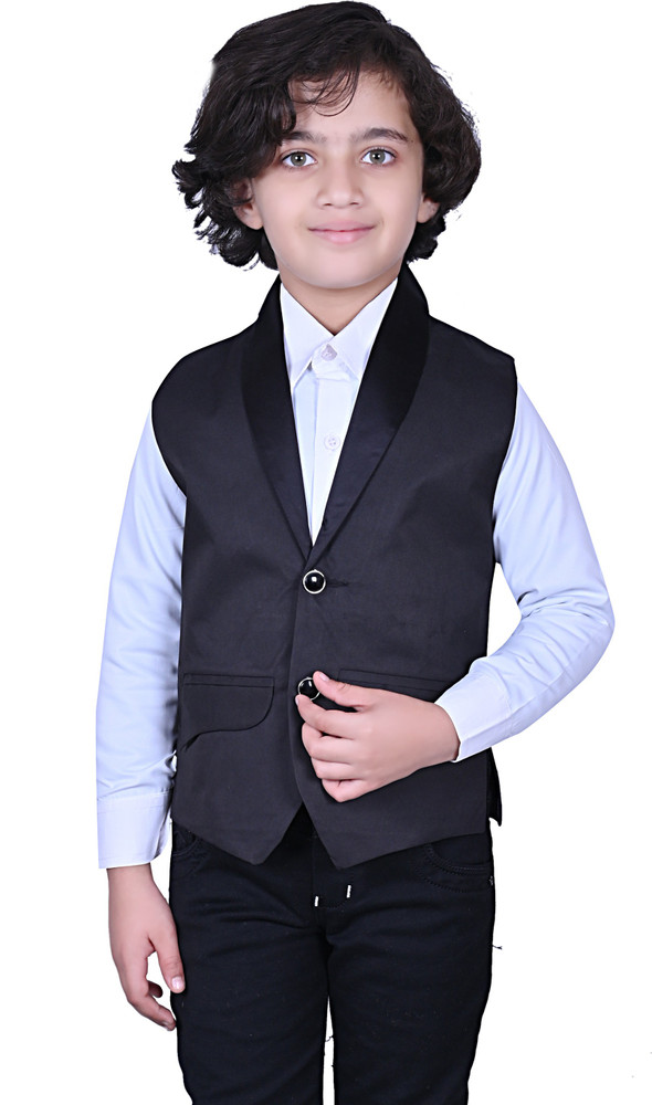 Boys outlet black waistcoat