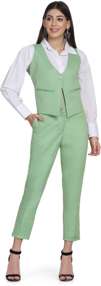 Buy DUee Womens Plaid 3 Piece Suit Blazer Jacket  Trousers  Waistcoat  Grey XXS at Amazonin