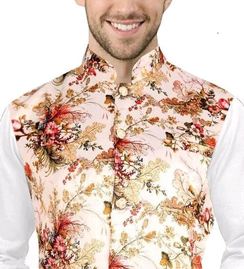 Flower print sale koti for man