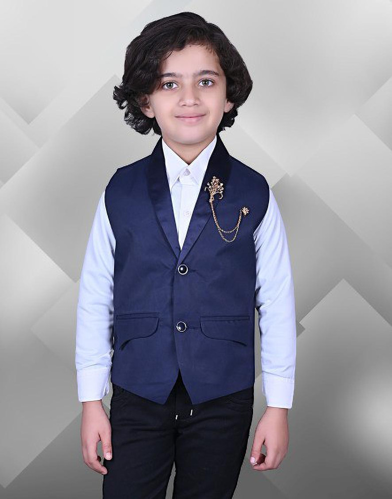Boys navy blue on sale waistcoat