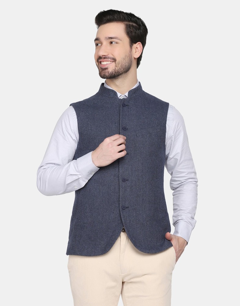 Solid hot sale men's waistcoat