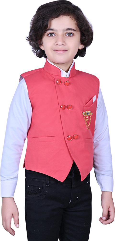 Boys pink waistcoat new arrivals