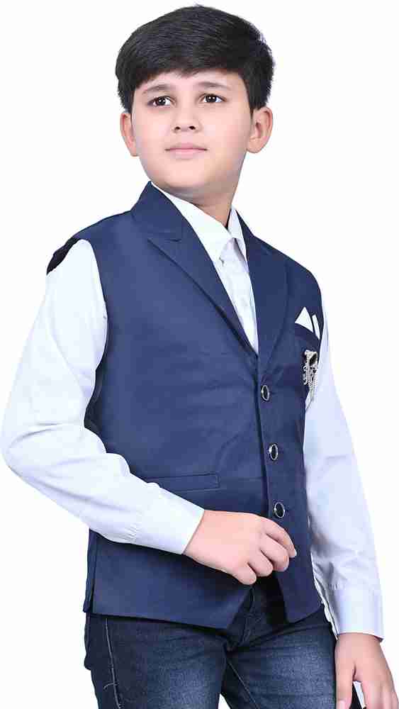 Kyraa Solid Boys Waistcoat