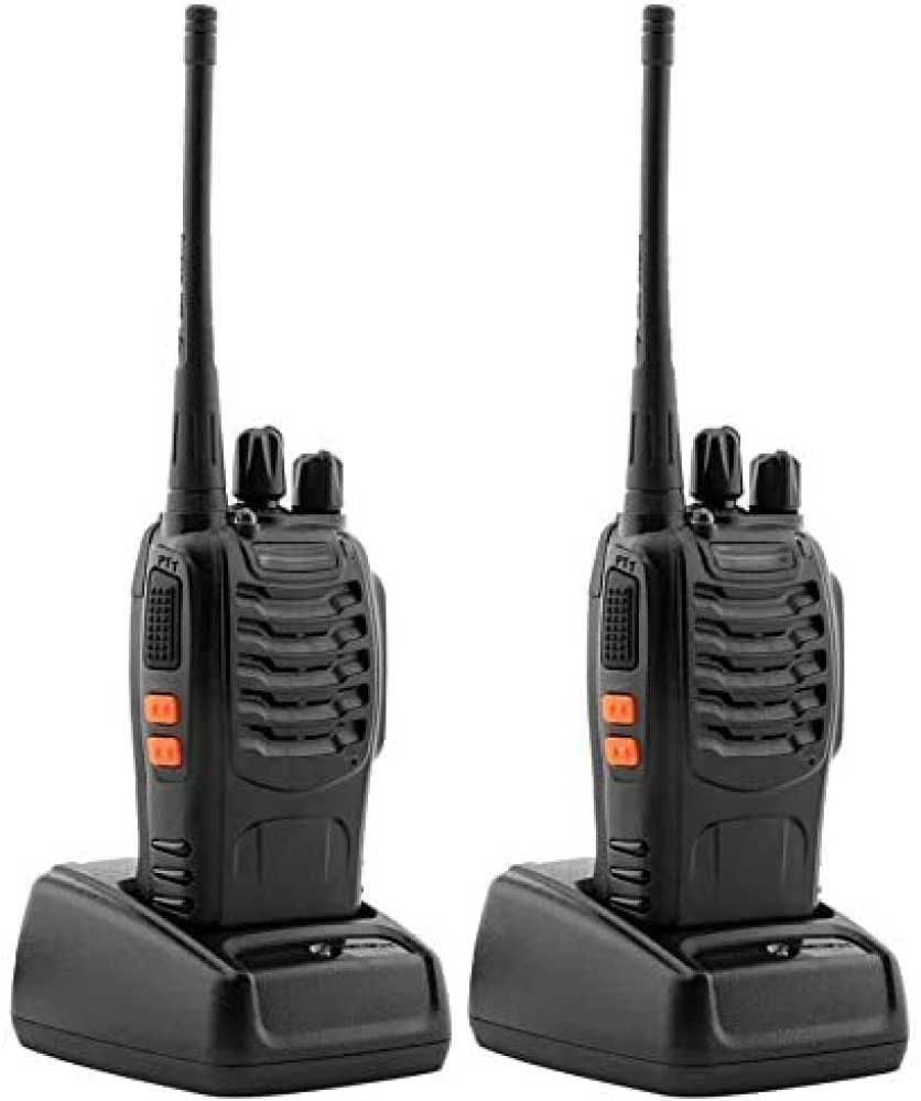 Maizic Walkie Talkie UHF Emergency Alarm, Flash Light, Long Range  Communication (Black)