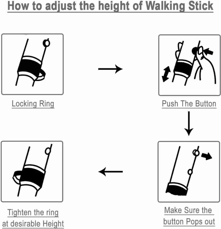 How to Adjust a Cane to the Correct Height for Walking