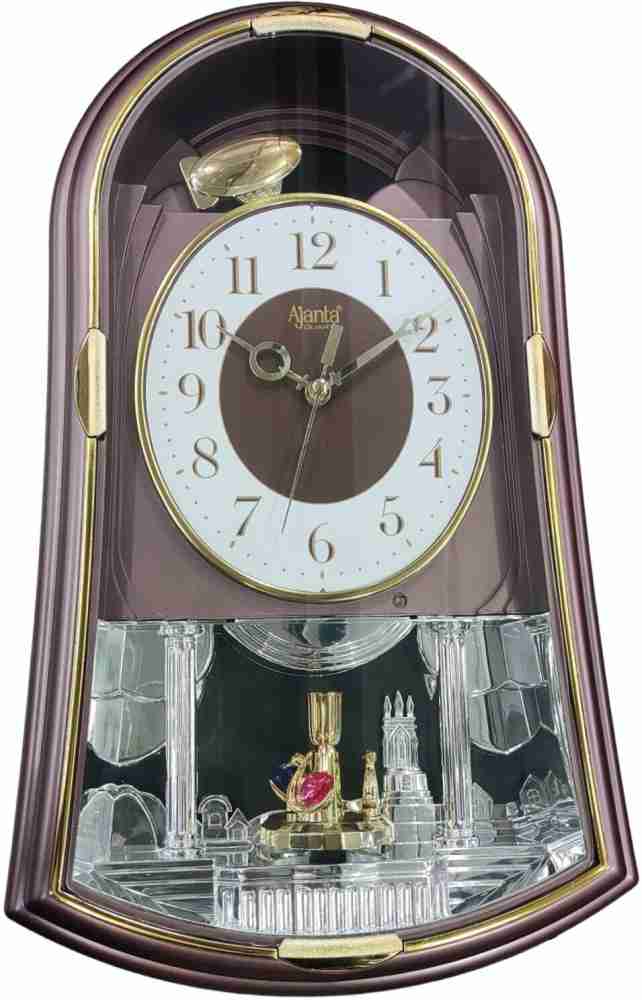 A&A Plaza Pendulum Wall Clock Analog 36 cm X 32 cm Wall Clock