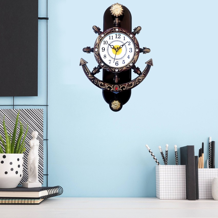 skmultistoreworld Analog 38 cm X 26 cm Wall Clock Price in India