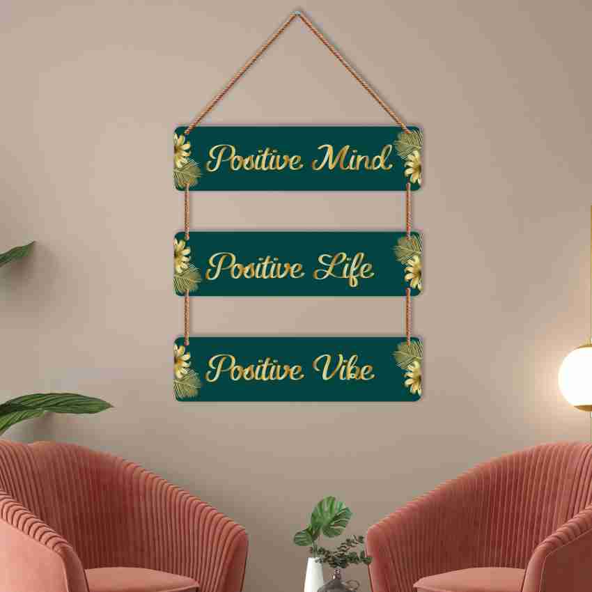 RETAIL DÉCOR Positive Quotes Wooden Wall Hanging Showpiecefor Home ...