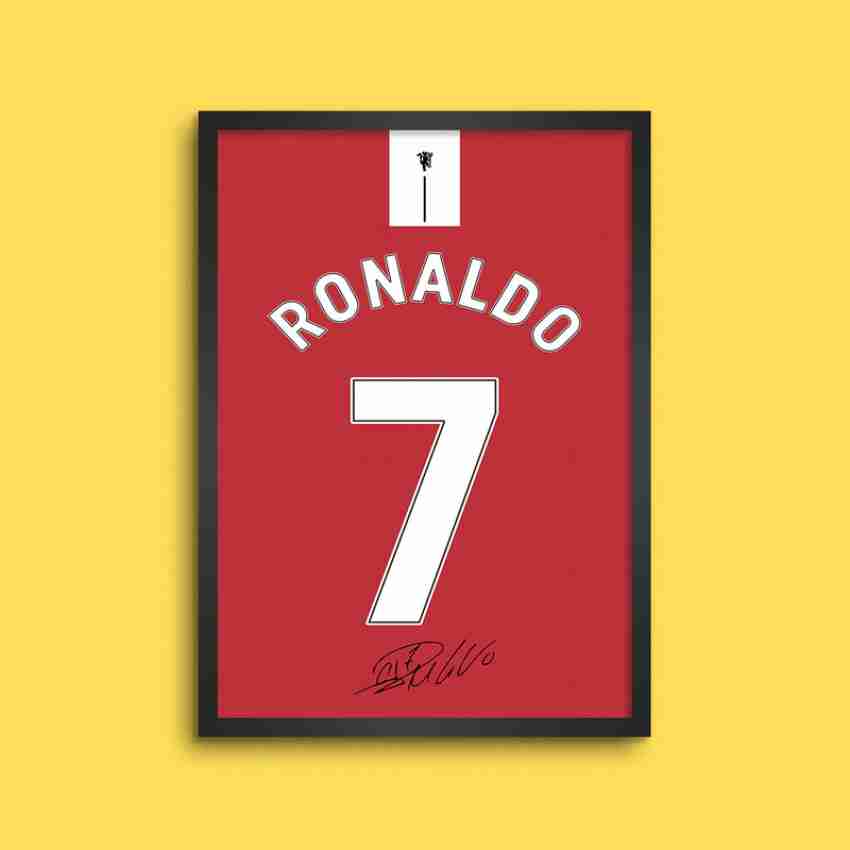 LAMRON Ronaldo Red Jersey Wall Decoration Art Framed Poster Price