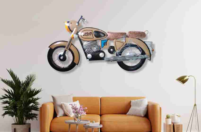 VISHAL ART Wall Decor Bullet Bike Brown Price in India Buy