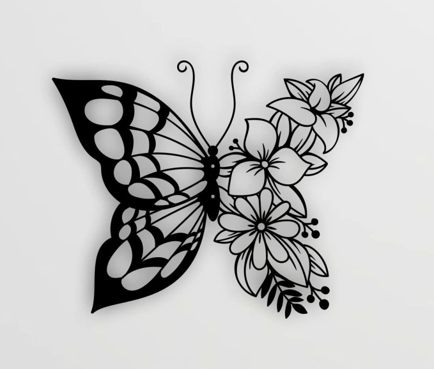 Hand Painted Metal Butterfly Wall Decor at Rs 850, Wall Decor in Jaipur
