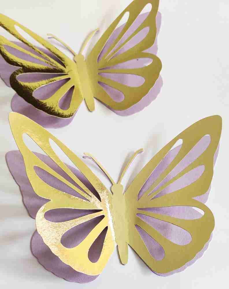 3D Paper Butterfly Set of 4, DIY Interior Decoration