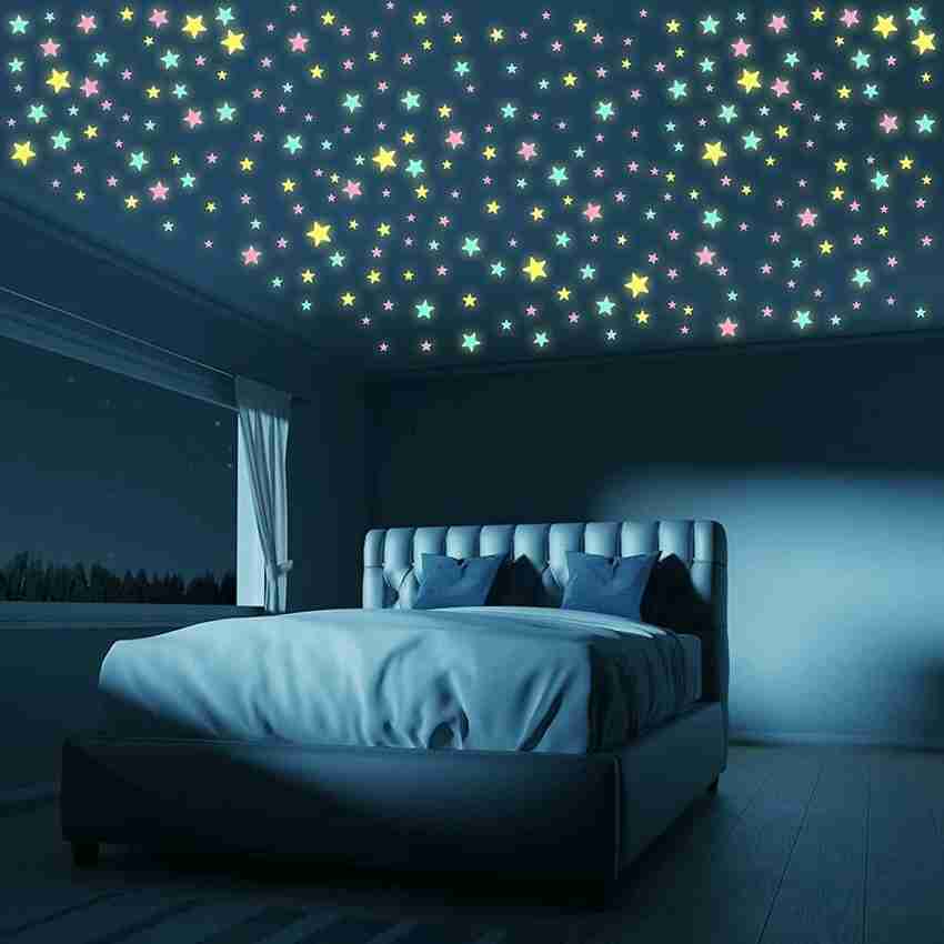 Stars on top bedroom ceiling