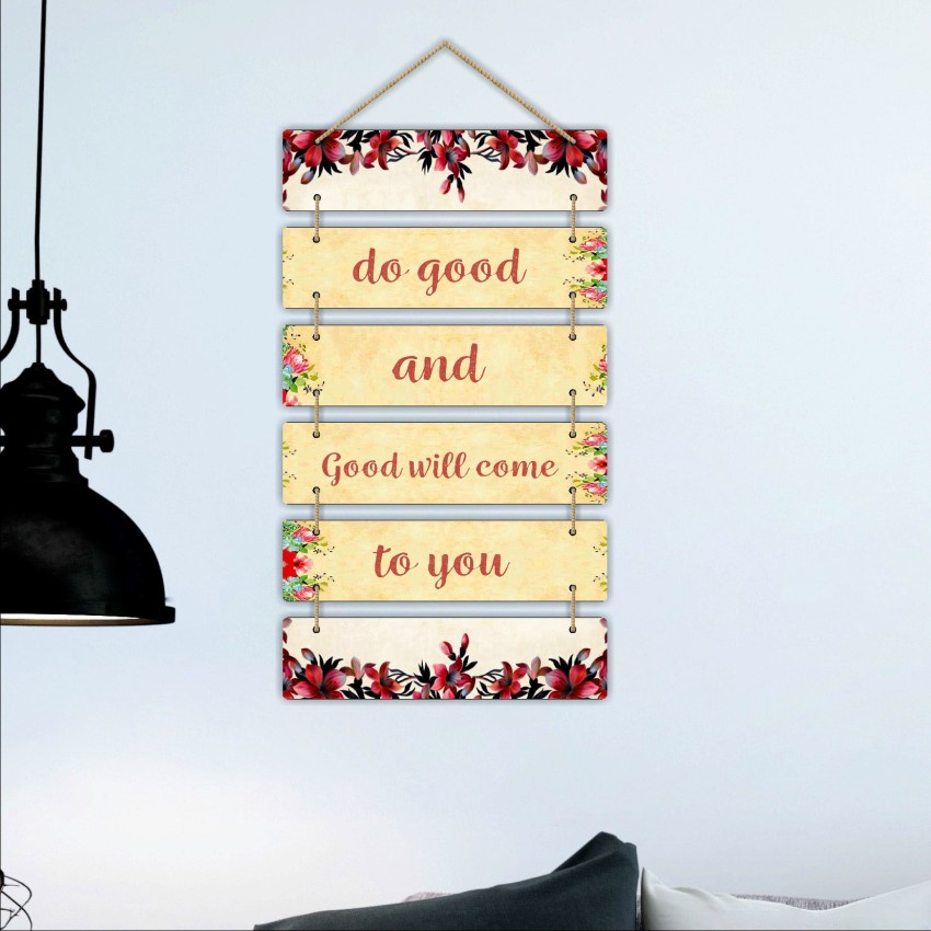 AAMERIYA CRAFTS Positive Quotes Wooden Wall Hanging Showpiecefor ...