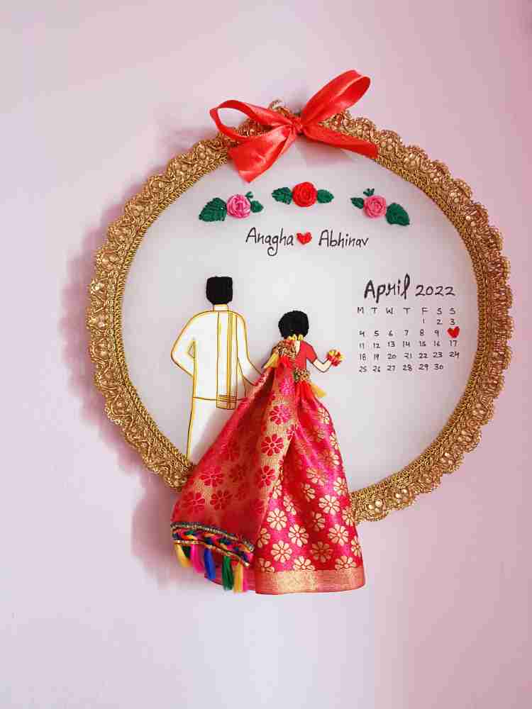 GiftScoop Wedding Embroidery Hoop gift for Couple, Design 2 with Light  Price in India - Buy GiftScoop Wedding Embroidery Hoop gift for Couple