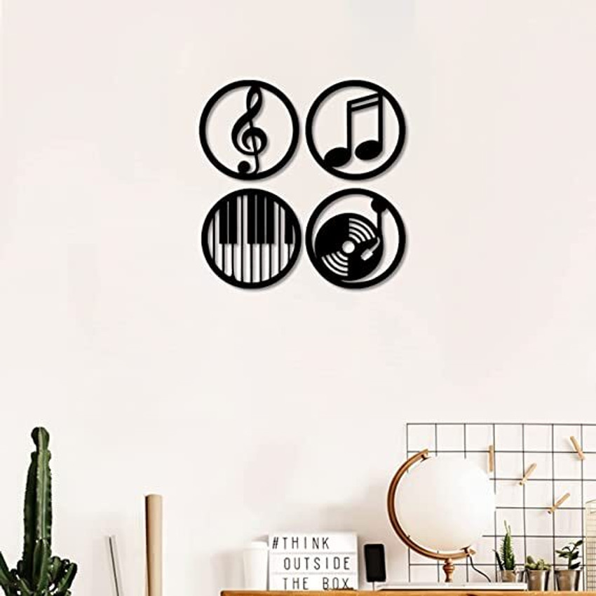 STASH HOUSE Wooden Music Circles Wall Art Artist Decoration Music Lover Wall Decor Pack of 4 Price in India Buy STASH HOUSE Wooden Music Circles Wall Art Artist Decoration Music Lover