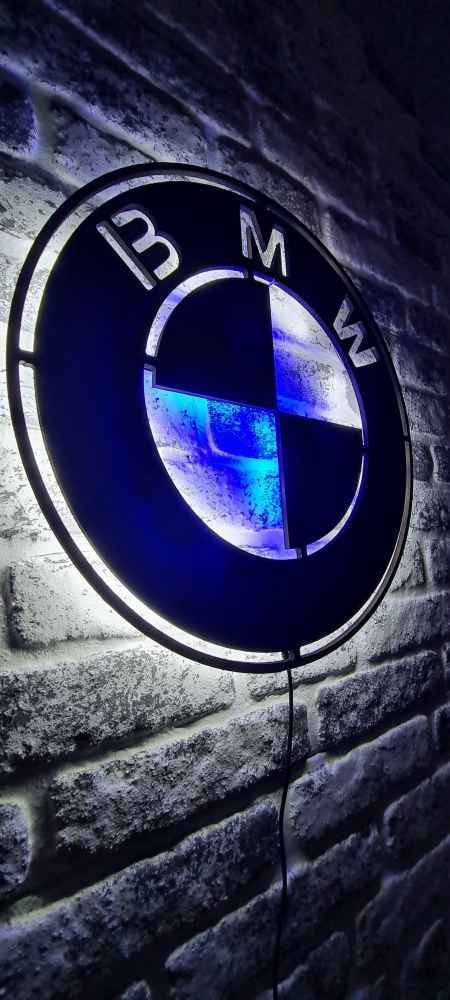 Bmw logo led light sale