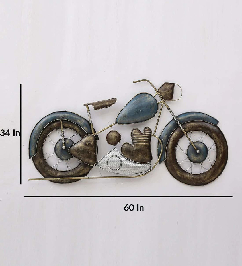 Metal bike art for wall sales