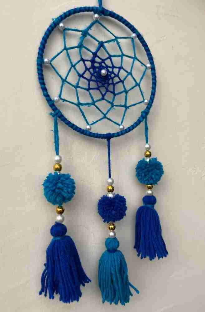 Blue(Base) Blue Dream Catcher, For Home, Size: 14 Inch (length) at Rs  1800/piece in Vasai Virar