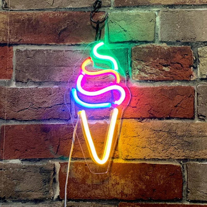 Ice cream neon light on sale
