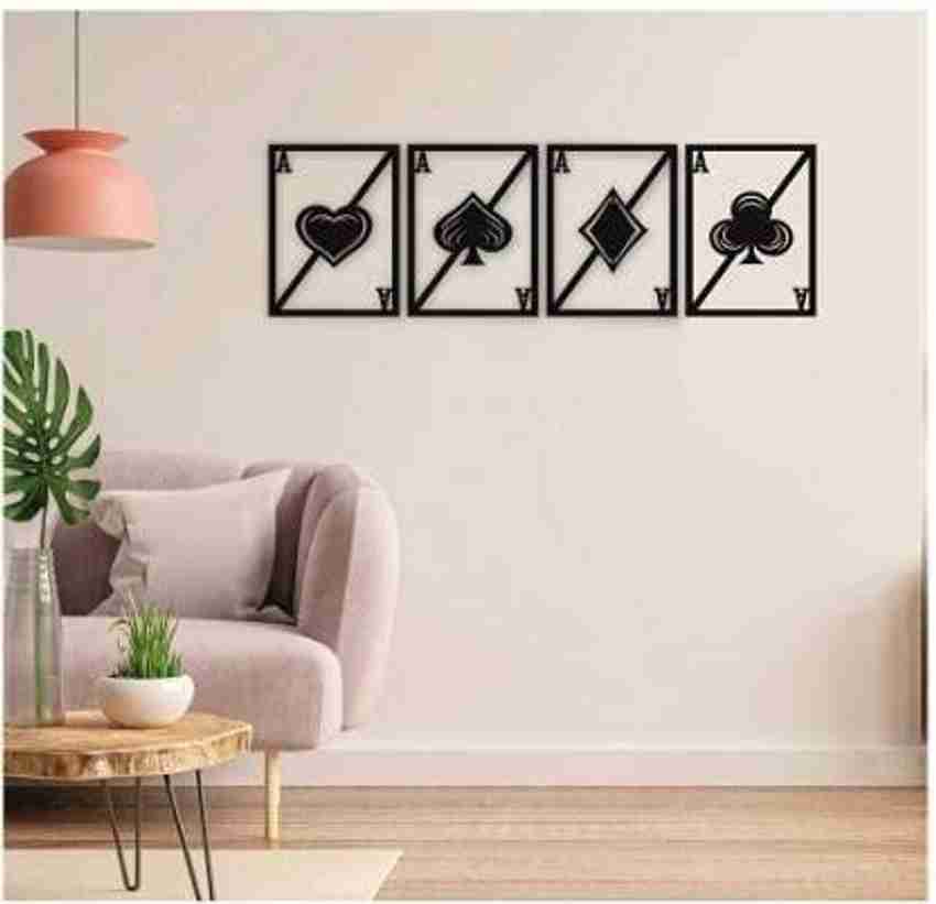 WOOZY WORK Wooden Wall Art Set of 4 wall Decor Home Decoration