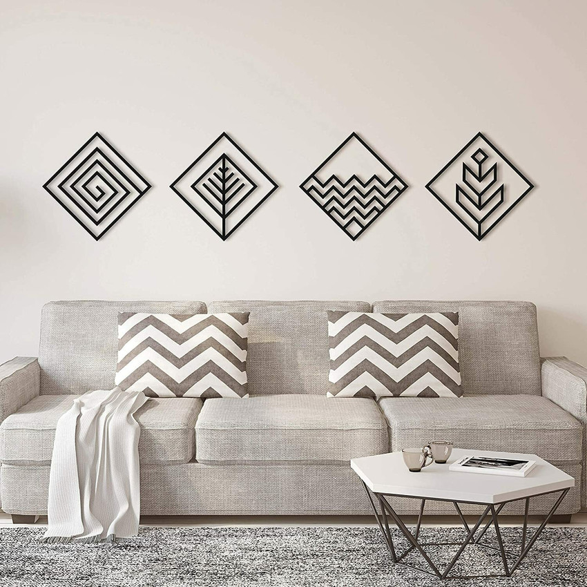 洋書 WALL ELEMENTS ART WALL Japanese Elements Wall Art Set of 4, Japan Kanji 4 Elements