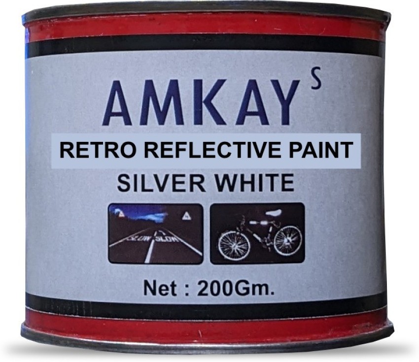 White Reflective Paint | high-visibility, reflective, paint solution,  outdoor use (4 oz)