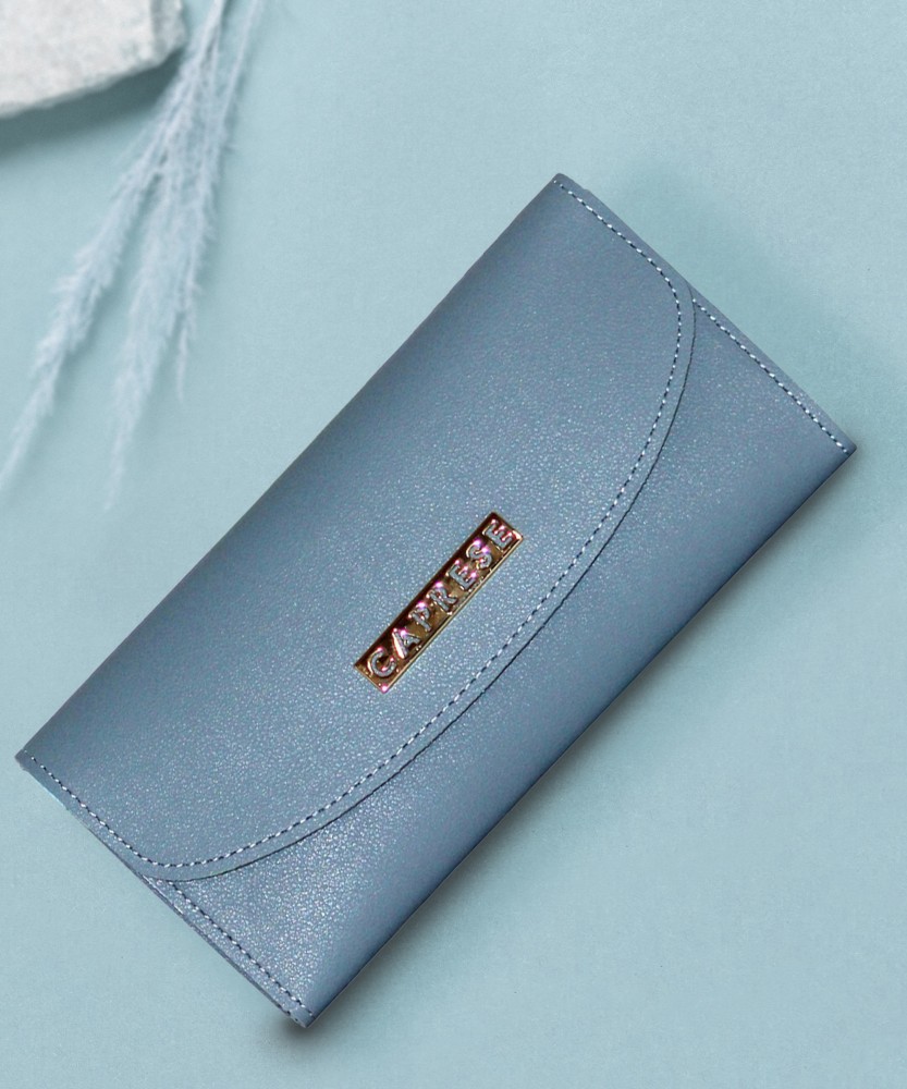 Caprese Women Casual Blue Artificial Leather Wallet Blue Price