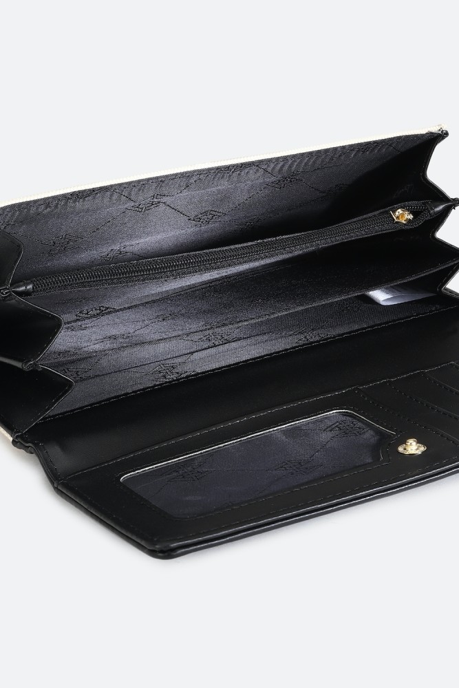 Van Heusen Women Casual Black Genuine Leather Wallet