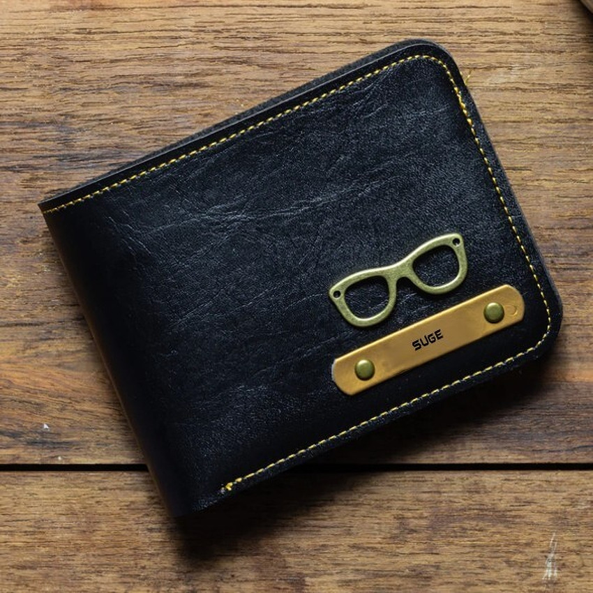SY Gifts Boys Black Artificial Leather Wallet Suge Black Wallet