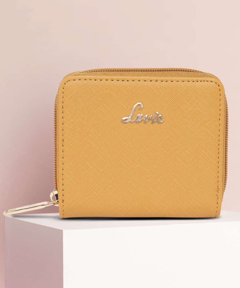 LAVIE Women Casual Yellow Artificial Leather Wallet Ocher Price