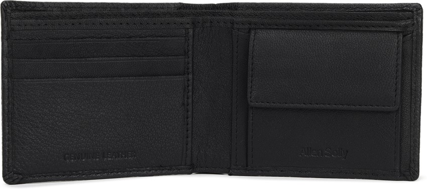 Allen Solly Men Black Genuine Leather Wallet Black Price in India Flipkart