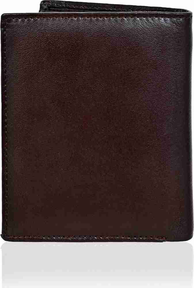 Urban Stride Men Brown Genuine Leather Wallet Black Price in