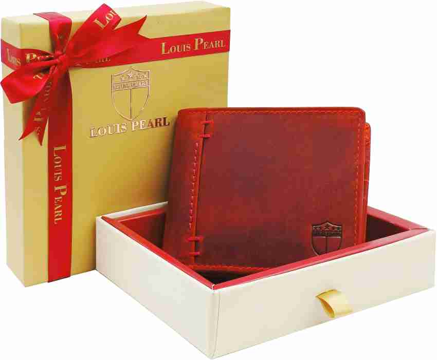 Louis Pearl Men Casual, Formal, Trendy Maroon Genuine Leather Wallet RED -  Price in India