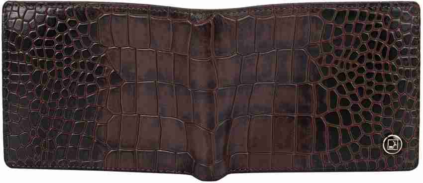 Da Milano Monogram Plain Leather Mens wallet - Brown & Cognac