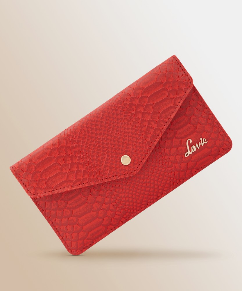 LAVIE Women Casual Red Artificial Leather Wallet Red Price in