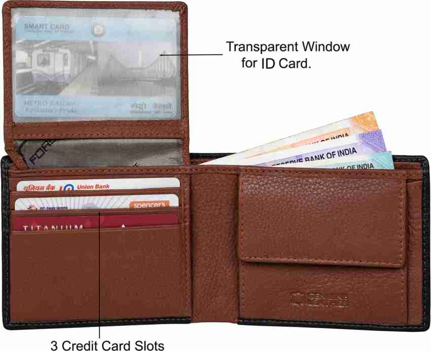 Urban Forest Cooper RFID Blocking Leather Wallet for Men, Redwood, Classic