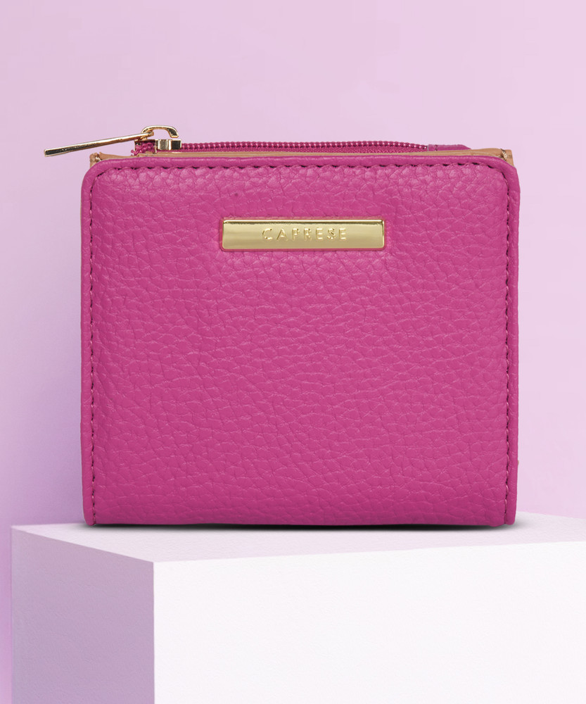 Caprese Women Casual Pink Genuine Leather Wallet Dark Pink Price in India Flipkart