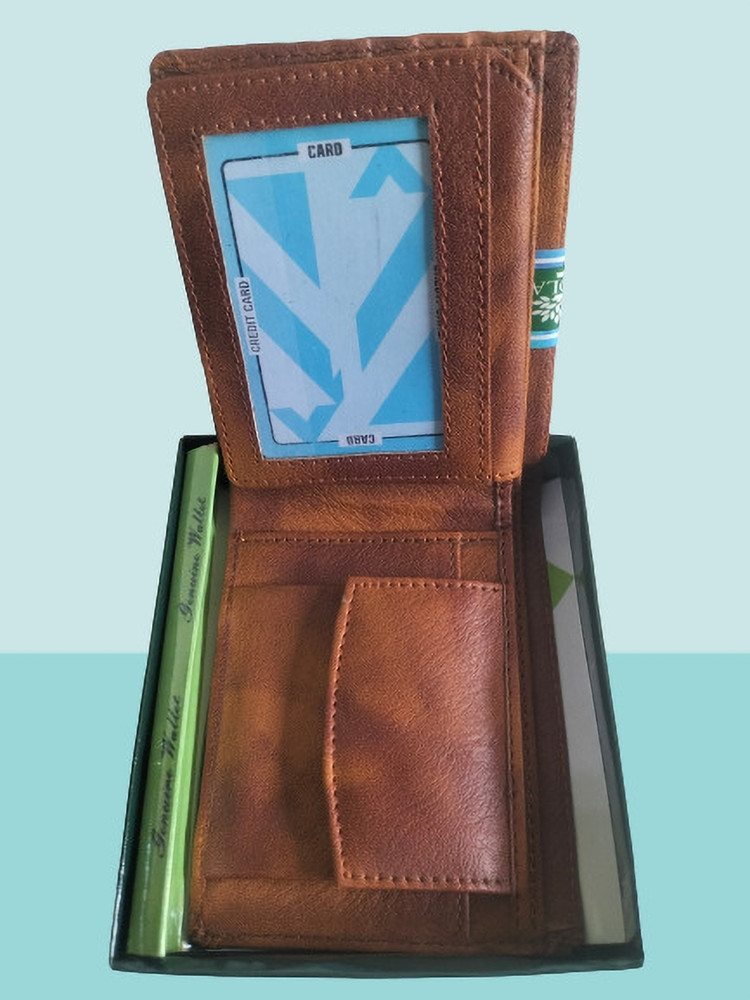 SAAD Men Gold Artificial Leather Wallet Gold - Price in India 