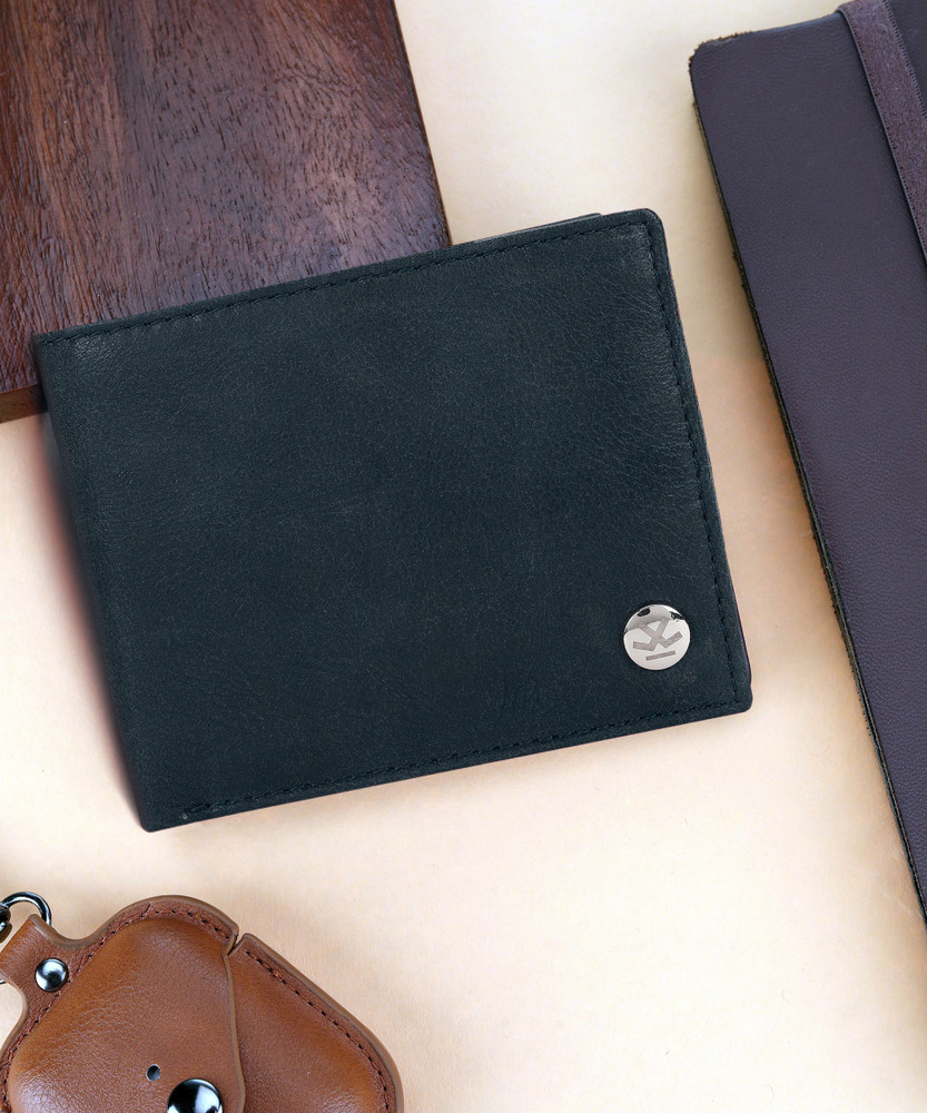 WROGN Men Casual Blue Genuine Leather Wallet Blue Price in India