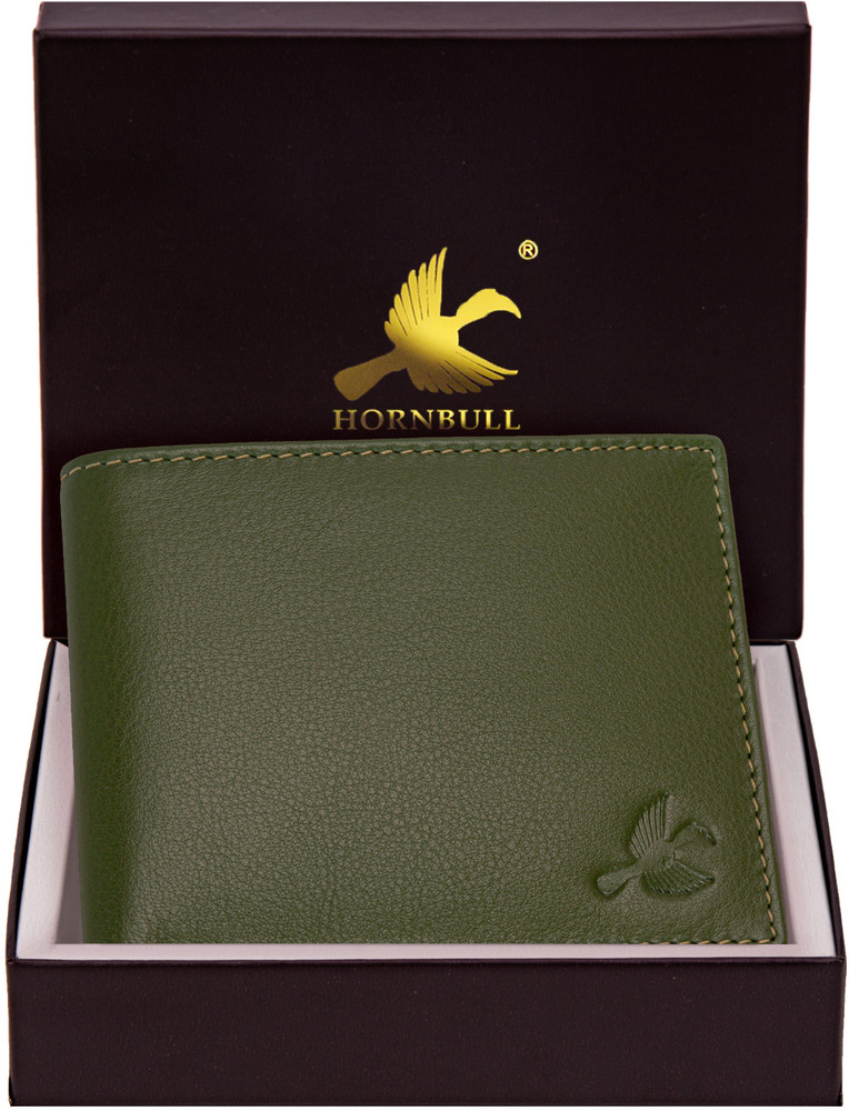 HORNBULL Men Casual Green Genuine Leather Wallet GREEN Price in India Flipkart