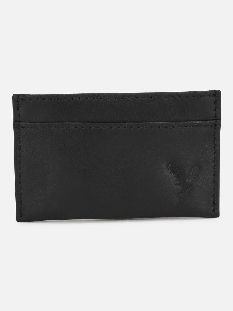 American Eagle Outfitters Men Casual Black Genuine Leather Wallet