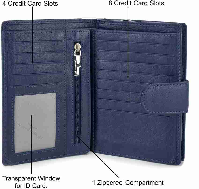 URBAN FOREST Women Blue Genuine Leather Wallet Blue Price in